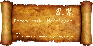 Bercsinszky Nefelejcs névjegykártya